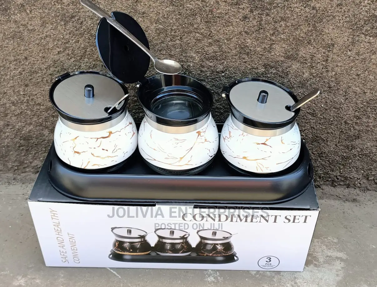 Marble Condiment Set