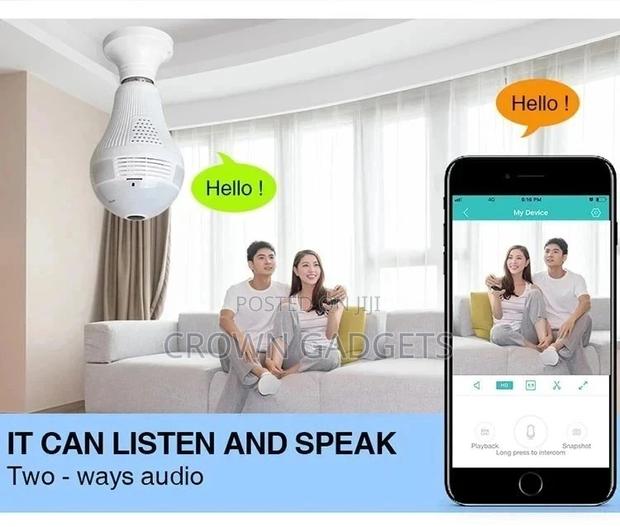 360° Panoramic Wifi 1080P IP Camera Light Bulb Home Secure - main view