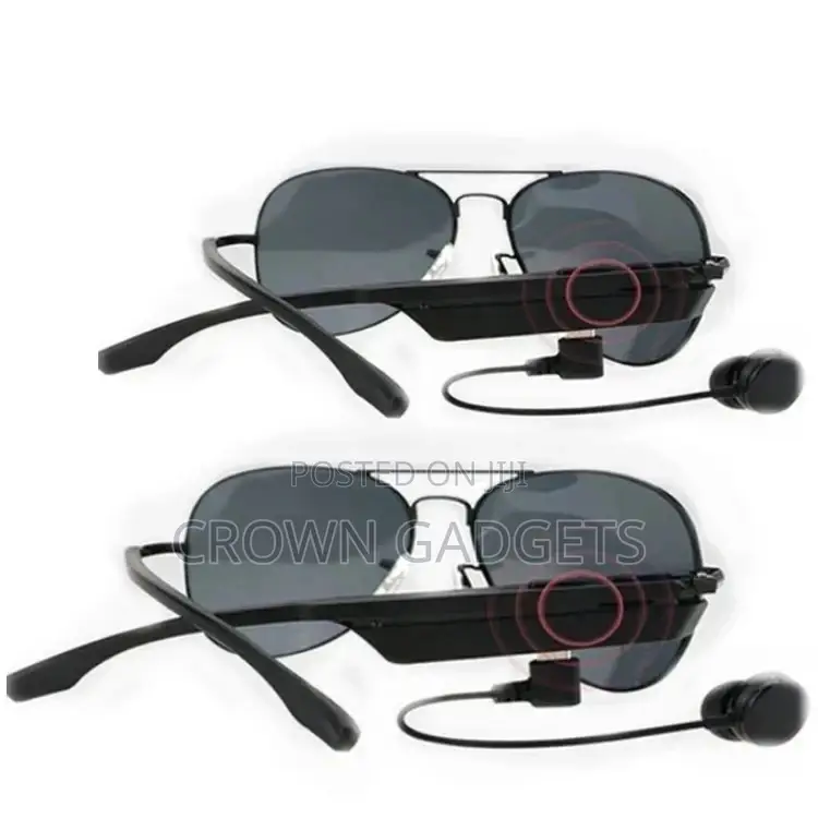 K3-A Black Bluetooth Wireless Sunglasses With Earphone Pola