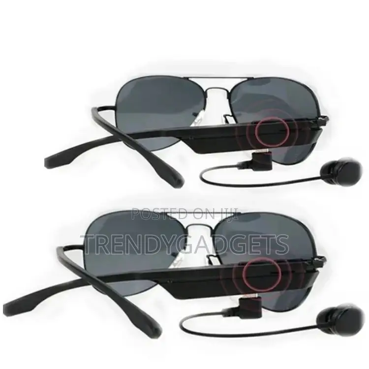 K3-A Black Bluetooth Wireless Sunglasses With Earphone Pola