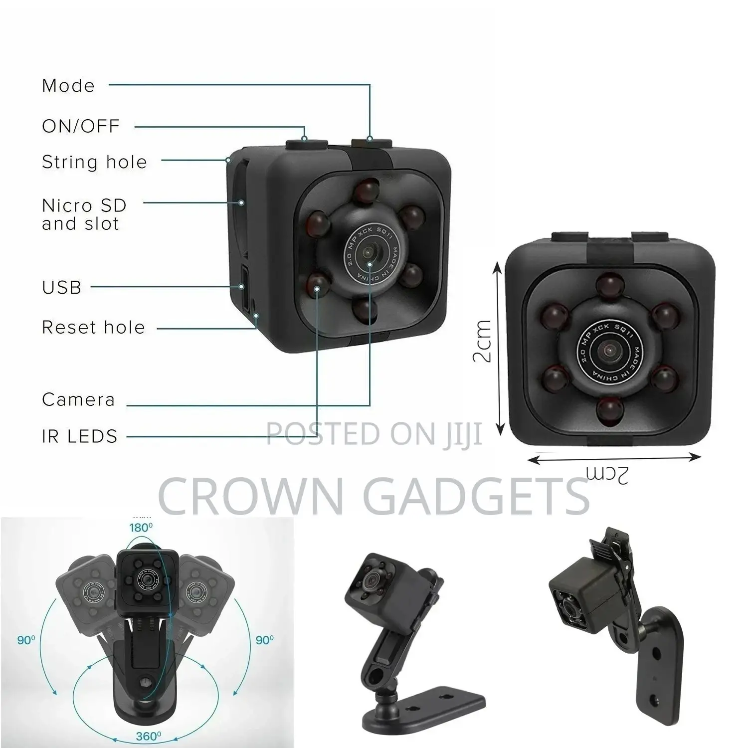 SQ11 HD 1080P Night Vision Micro/Mini