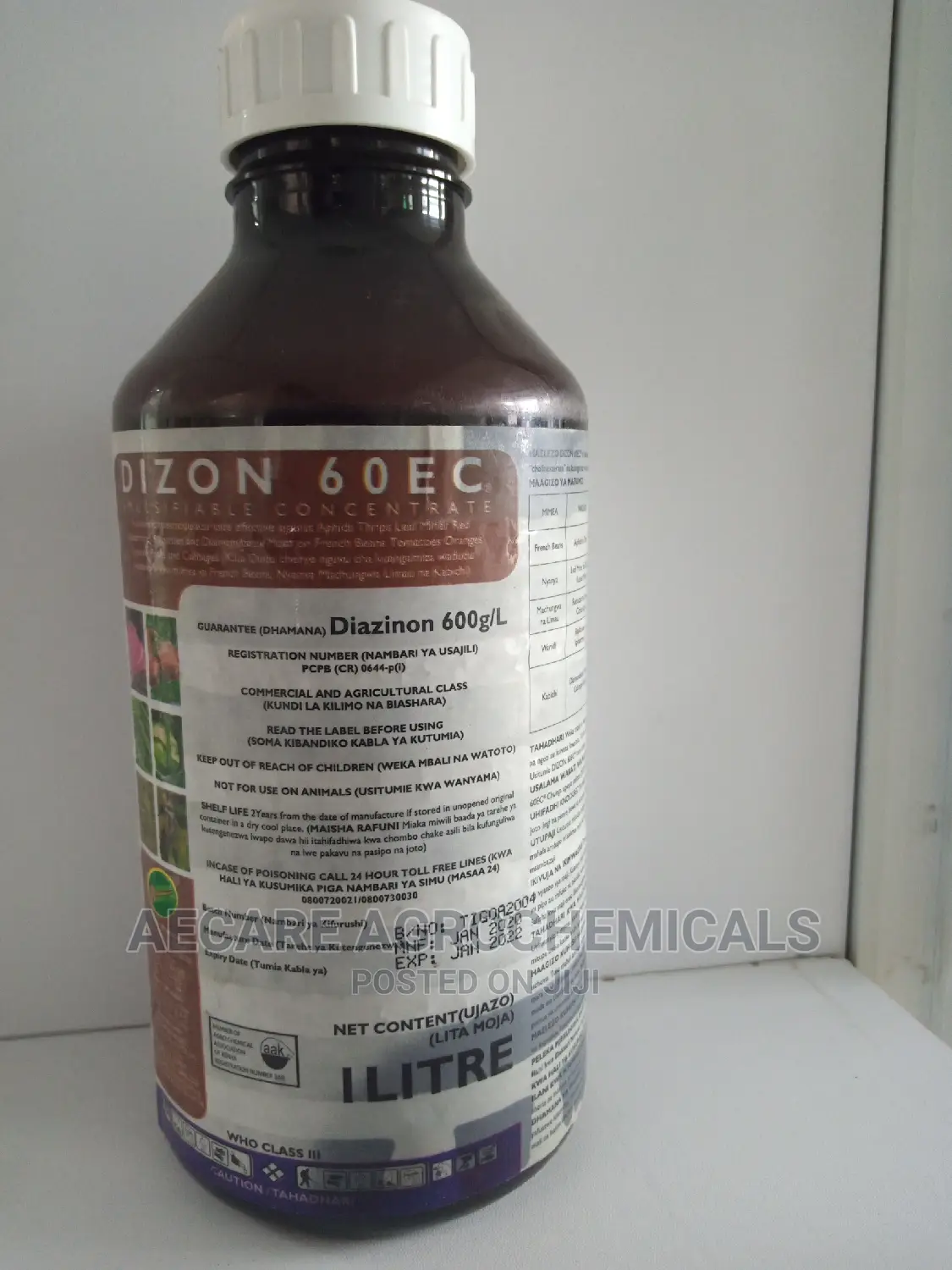 Diazinon (Dizon) 60 Ec Insecticide / Acaricide 1 Litre