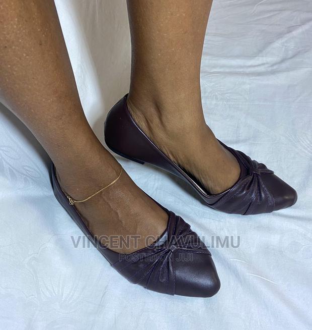 Rubber Soled Eggplant Color Flats - main view