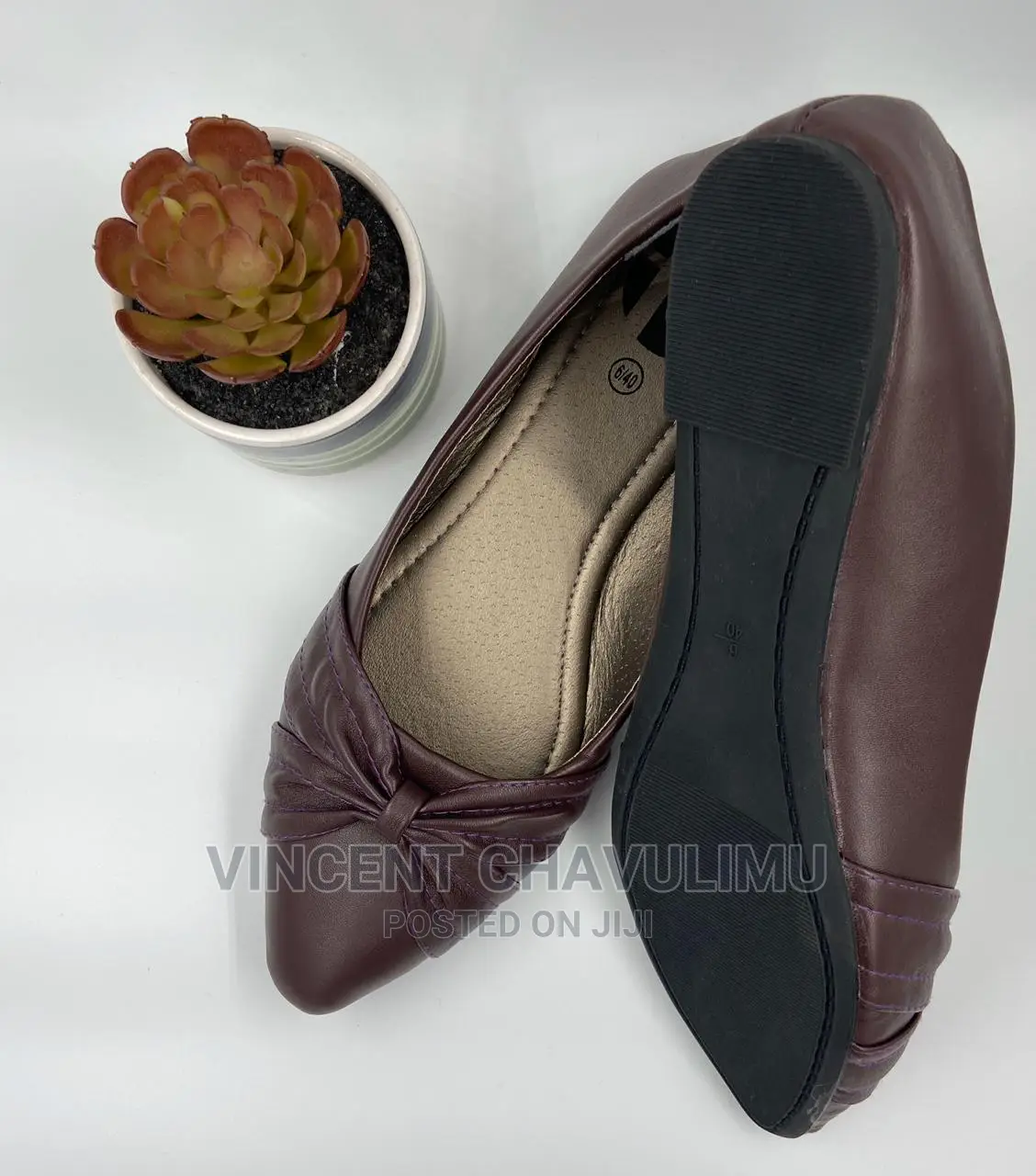 Rubber Soled Eggplant Color Flats