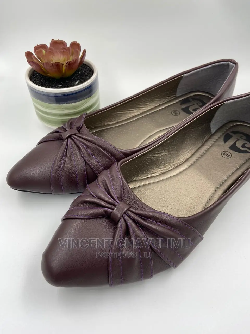 Rubber Soled Eggplant Color Flats