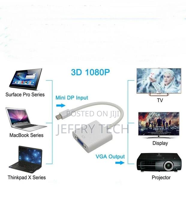 Mini DP Displayport Thunderbolt to VGA Adapter Cable for App - thumbnail 4