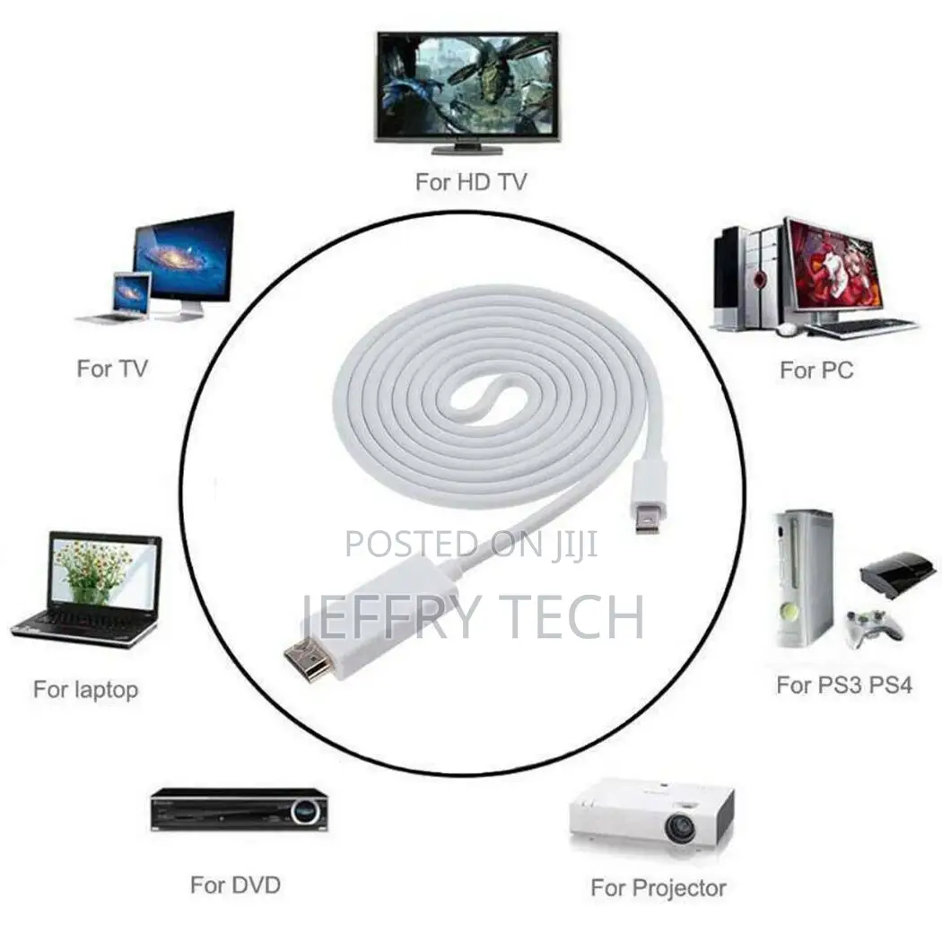 HDMI Adapter Cable to Mini Display Port DP for Macbook Pro A