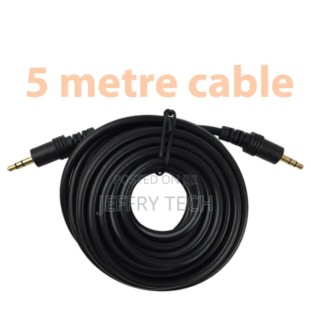 5m AUX Cable 3.5mm Audio Stereo Extension Input Male to Male