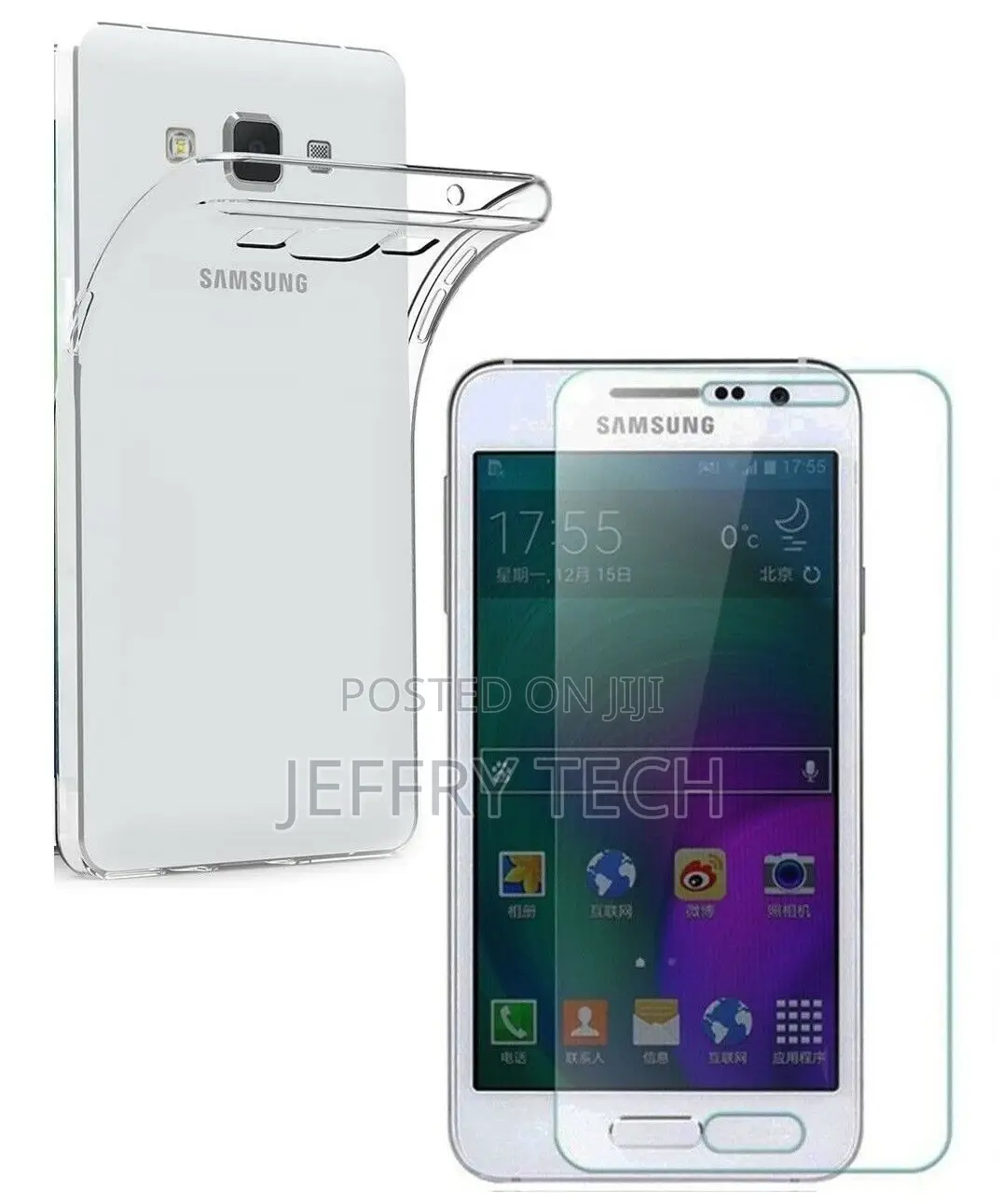 Samsung GALAXY A3 2015 Clear Case + Tempered Glass Screen Pr