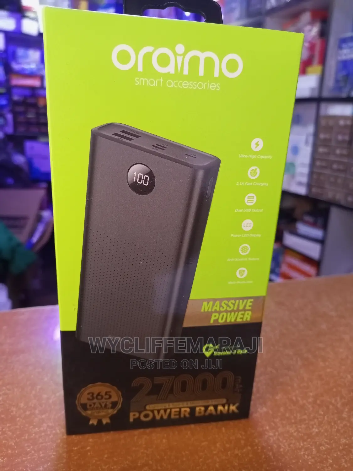27,000mah Oraimo Power Bank Can Charge 5 Phones