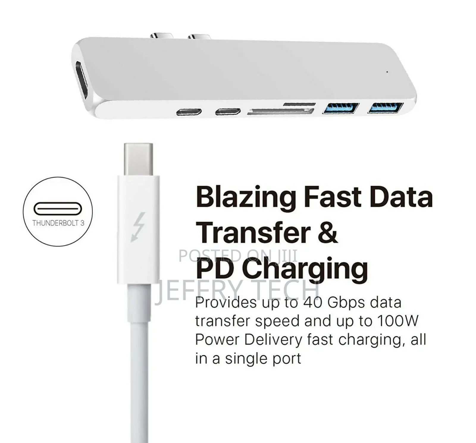 7 in 1 USB-C Type C HD Output 4K HDMI USB 3.0 Adapter HUB Fo