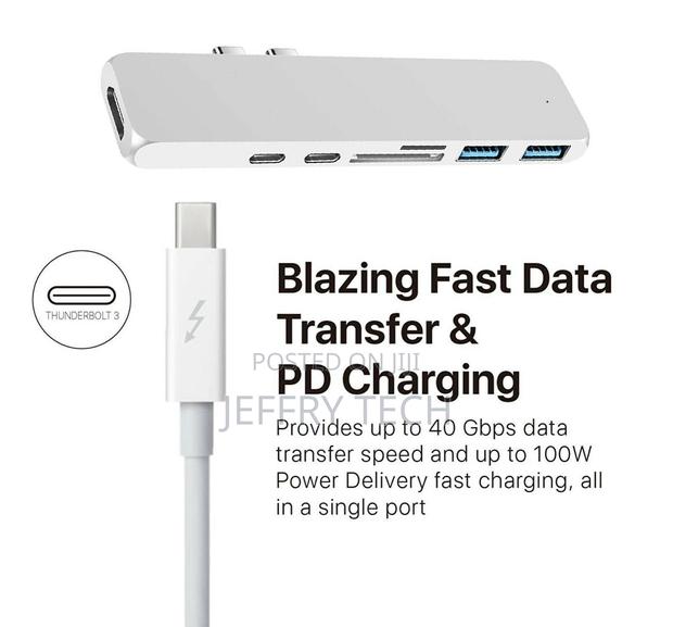 7 in 1 USB-C Type C HD Output 4K HDMI USB 3.0 Adapter HUB Fo - thumbnail 2