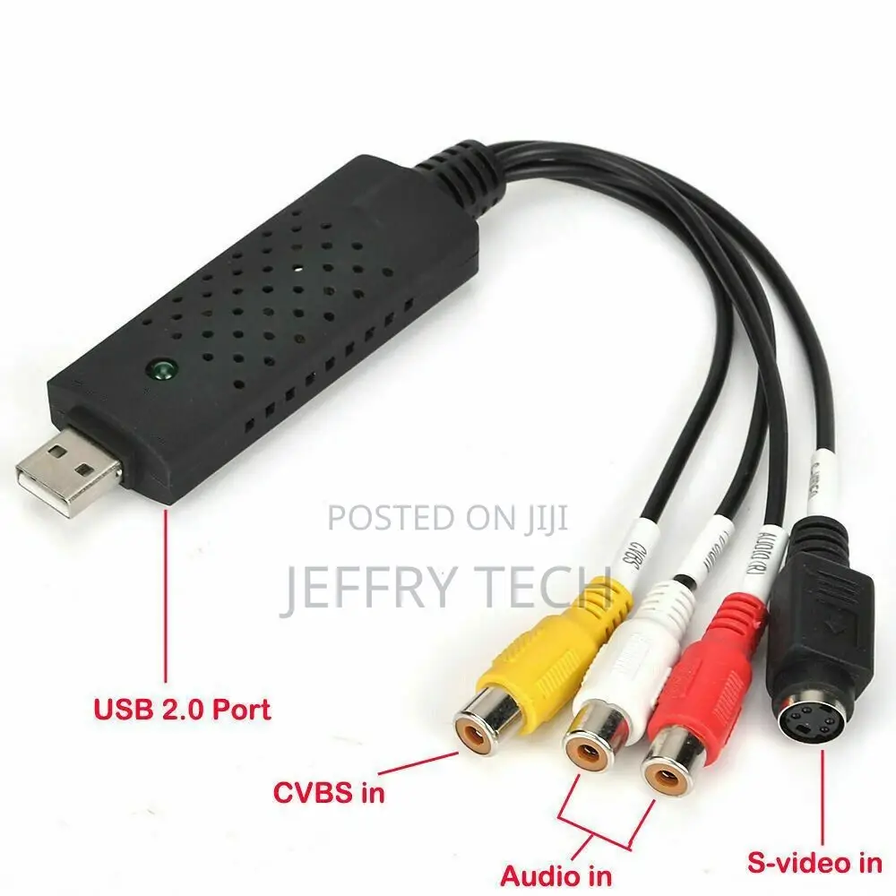 USB 2.0 VHS TV Tapes to DVD VCR Audio Video Converter Captur