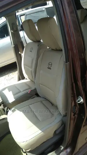 Beige and Light Grey Car Seat Covers