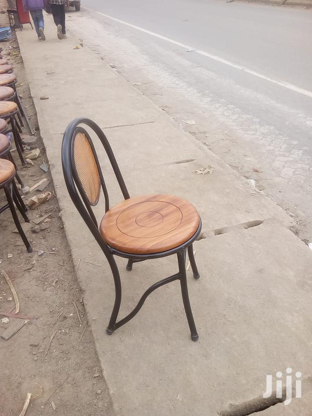 School Laboratory/Bar Stools With Mahogany Top-Strong High Round-Tube