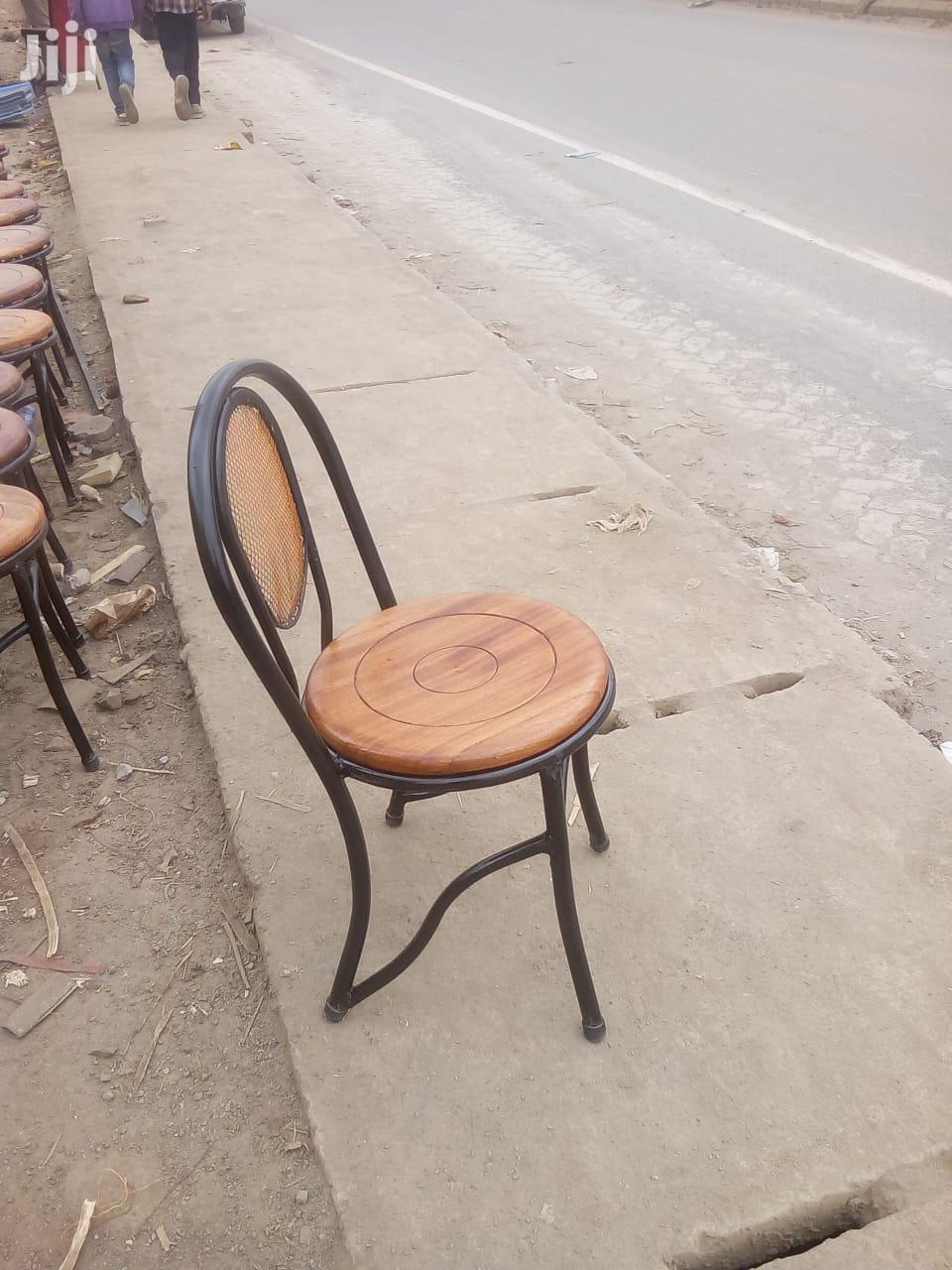 School Laboratory/Bar Stools With Mahogany Top-Strong High Round-Tube