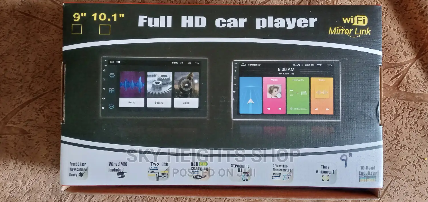 New Android Car Radio 9" Touchscreen + GPS Navigation + Apps