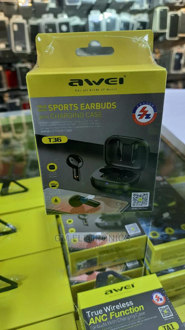 AWEI T36 TWS Bluetooth 5.0 Earphone Touch Stereo With Mic - main view
