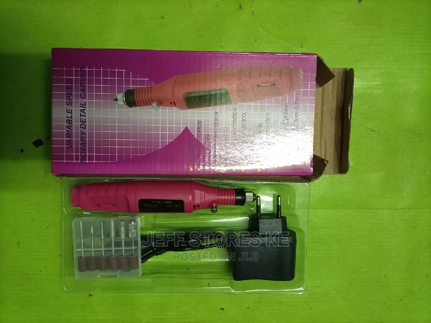 Red Portable Nail Drill
