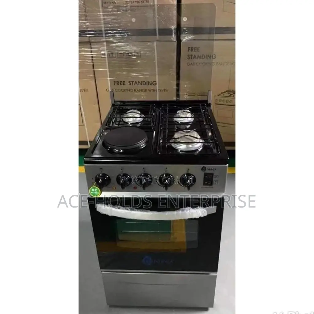 New Model Glass Nunix 3+1 Freestanding Cooker.