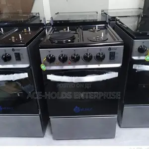3+1 Nunix Glass Top With Electric Oven Free Standing Cooker.