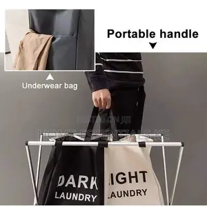 *3 Compartment Foldable Laundry Basket