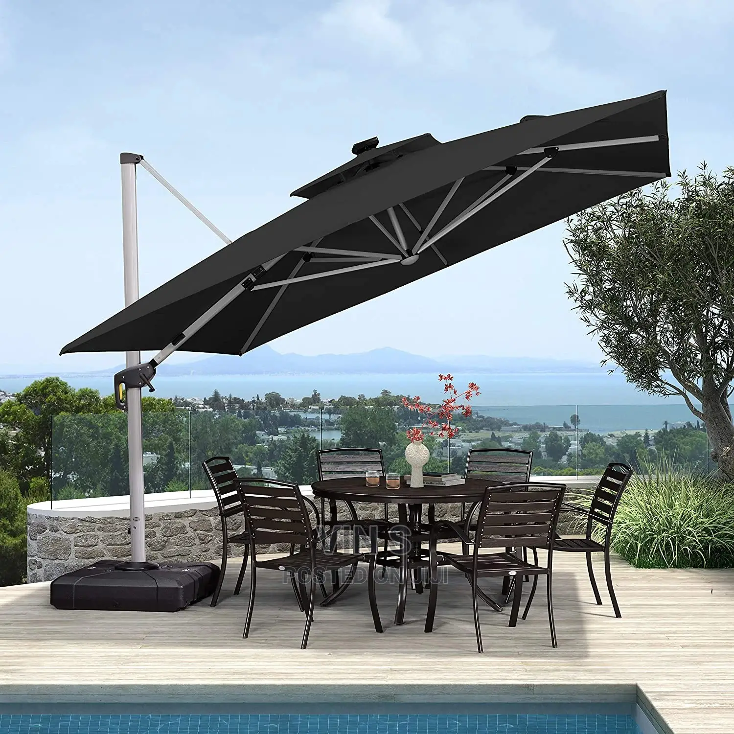 Patio Umbrellas;Patio Umbrellas Solar-Powered