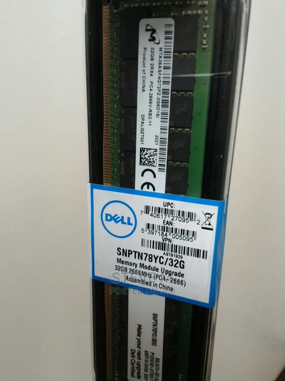 Dell Memory Server Upgrade - 32GB - 2RX4 DDR4 RDIMM 2666mhz