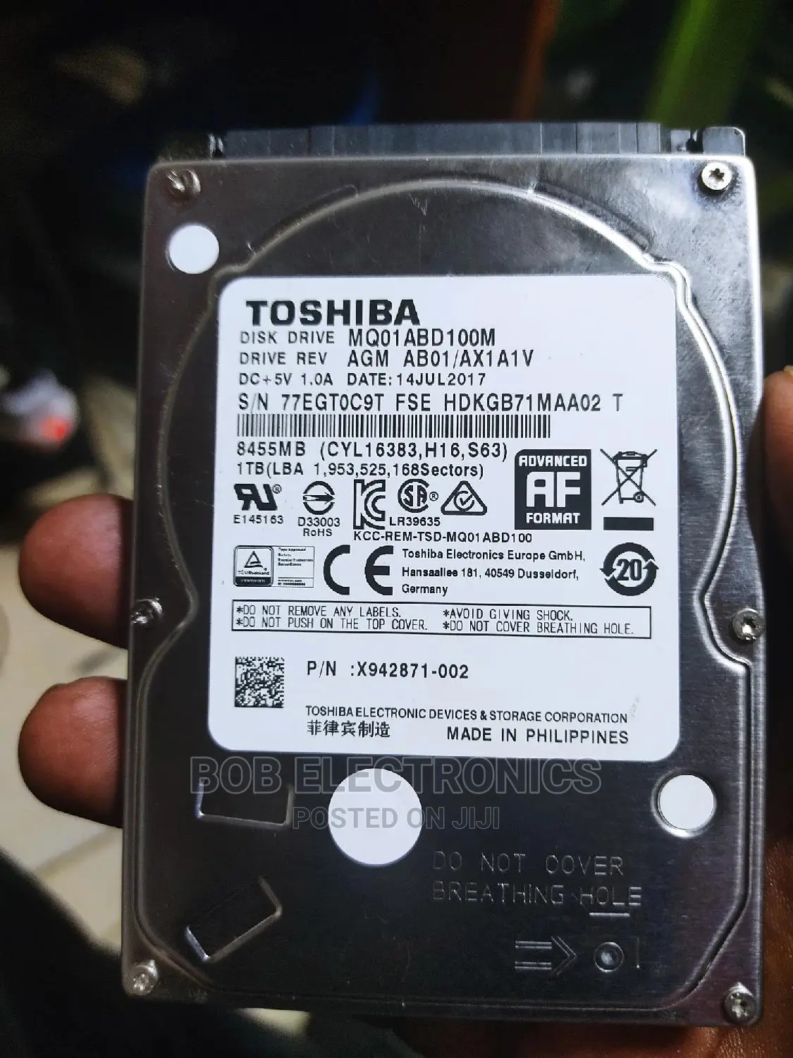 Laptop 1TB Hard Drive Available