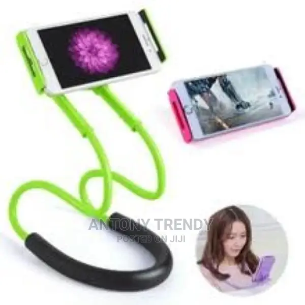 Metal Cell Phone Neck Strap Holder Colorful Lazy Desk Holder