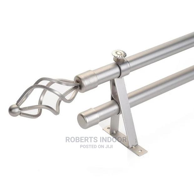 2m Double Curtain Rod