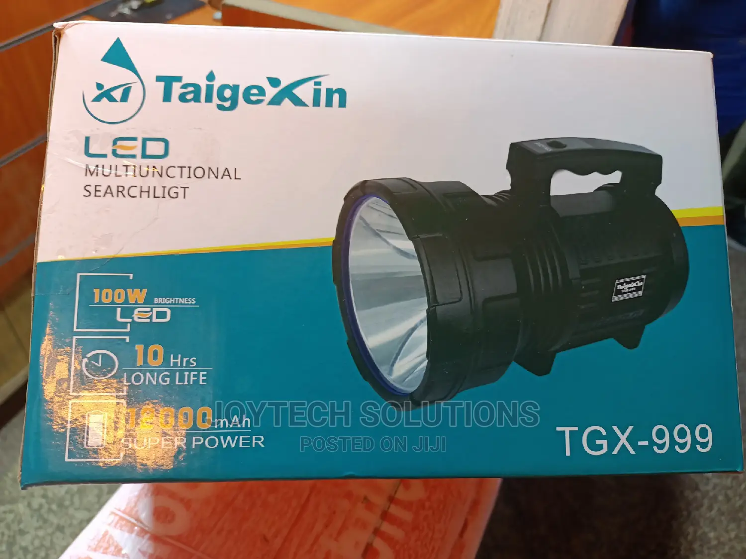 LCD Search Light, 100 Watts Rechargeable, 1200mah