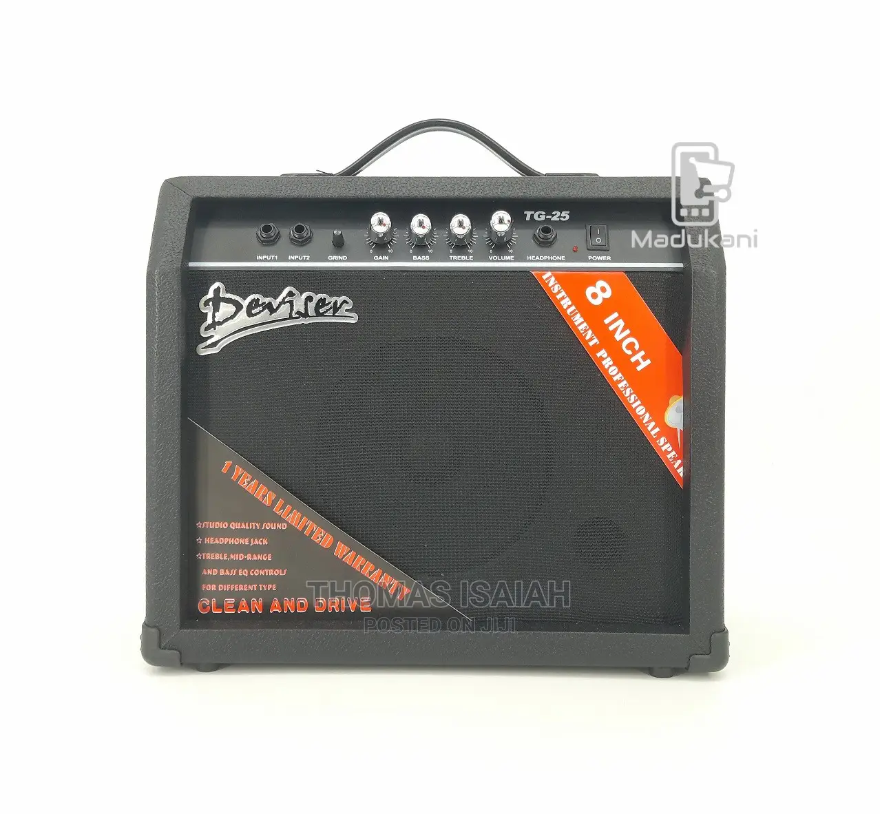 Deviser TG-25W 8-Inch Guitar Amplifier Combo