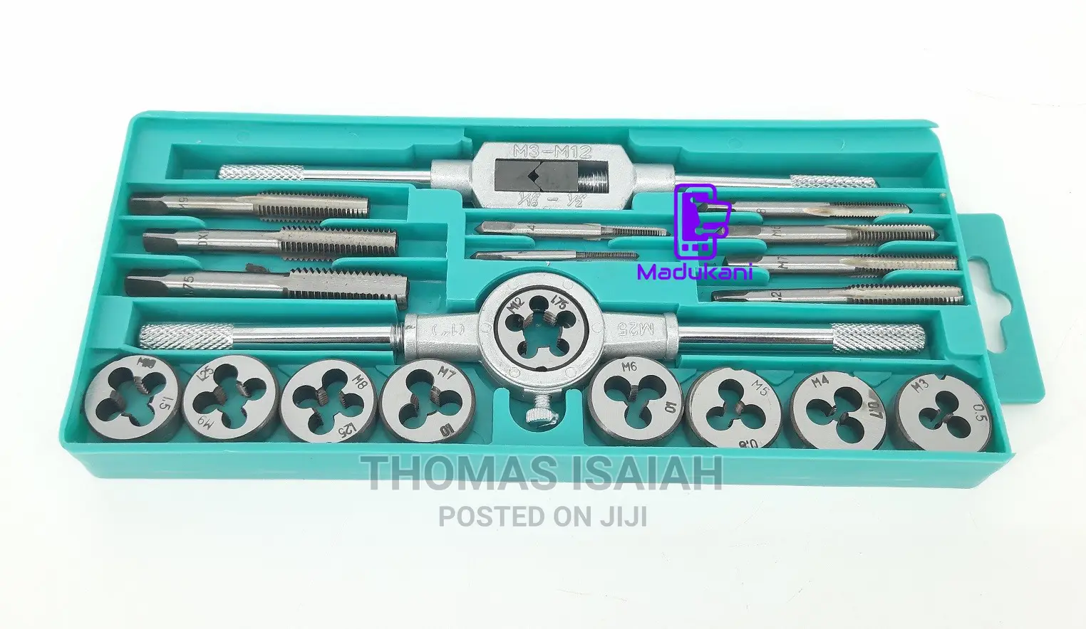 20pcs M3-M12 25mm Alloy Steel Tap and Die Set