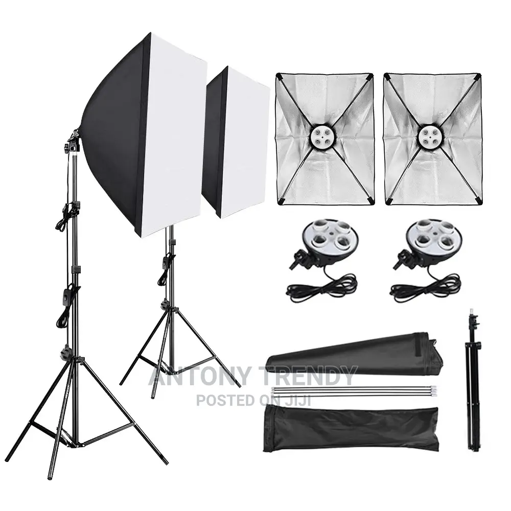Lamp Softbox Lighting Kit With E27 Base Holder