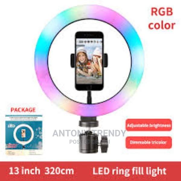 MJ33 Dimmable 13 Inch 33 Cm 16 Colour Led RGB Ring Light Wit