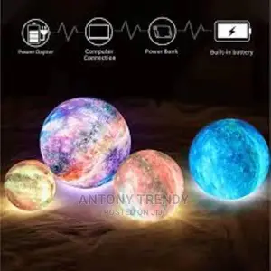 1 Pc Rechargeable 3D Print LED Moon Lamp 16 Colors Touch Gal