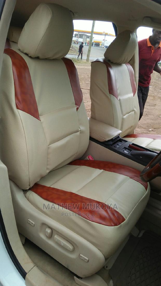 Cream and Brown Car Seat Covers