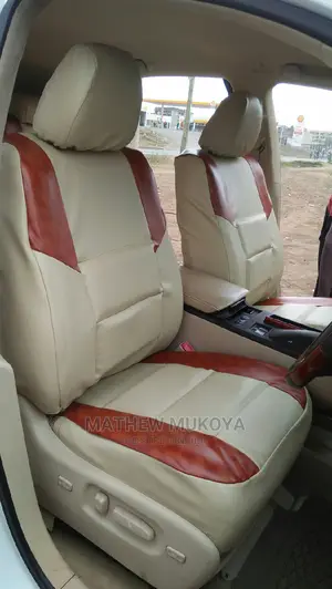 Cream and Brown Car Seat Covers