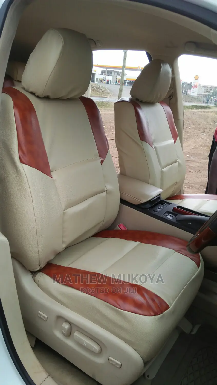 Cream and Brown Car Seat Covers
