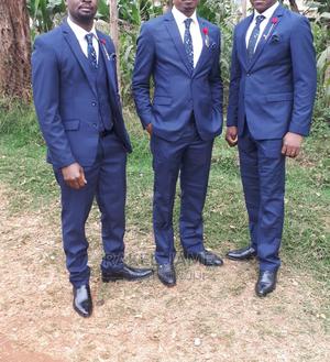 Men Navy Blue 2 Piece Suit - thumbnail 2