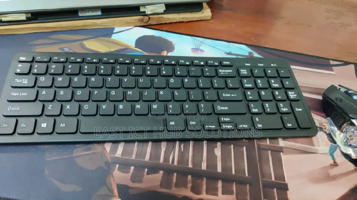 Sleek Wireless Keyboard With Free Mouse