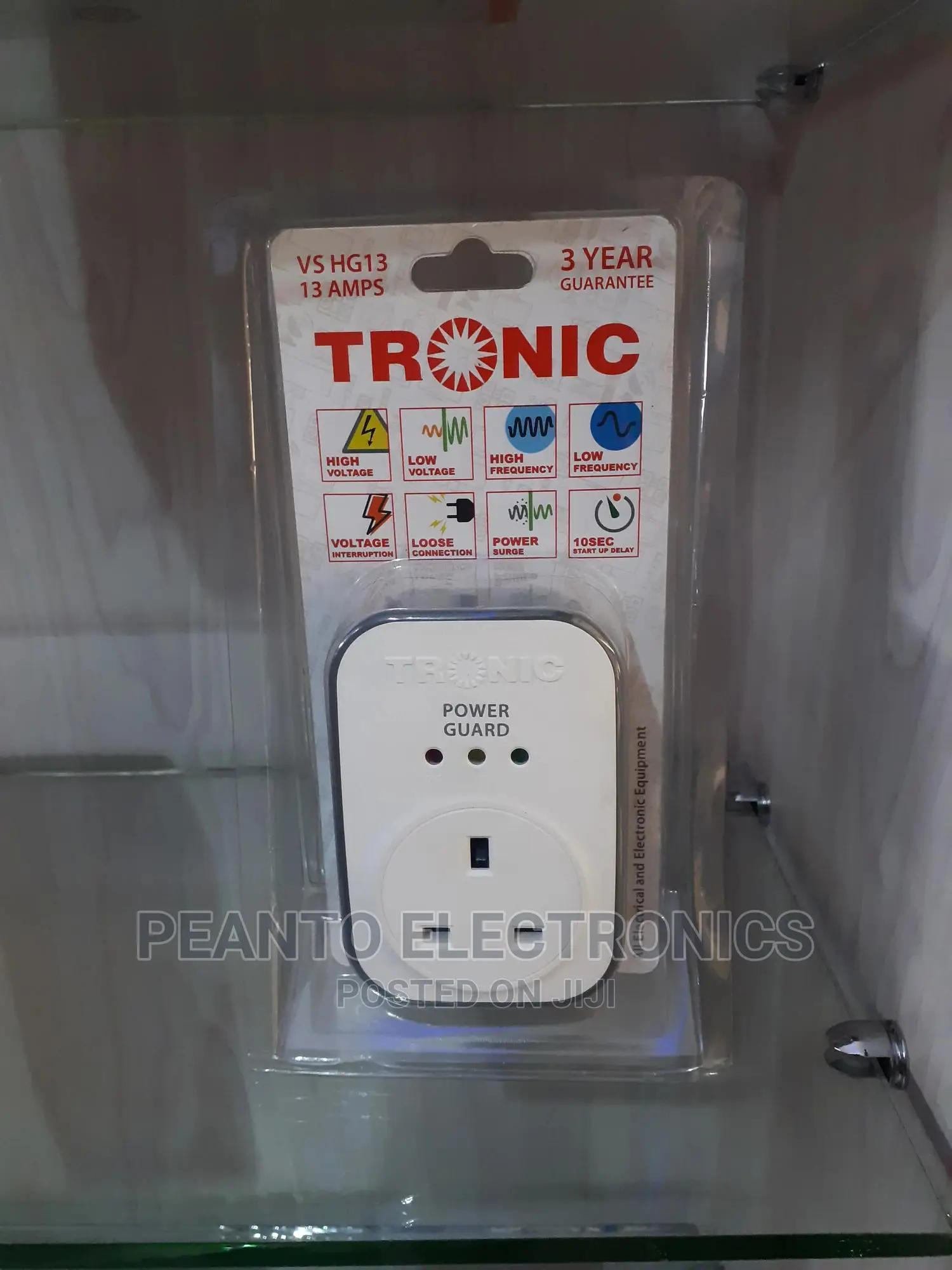 Tronic 13A Power Guard AC Voltage Power Surge Protector