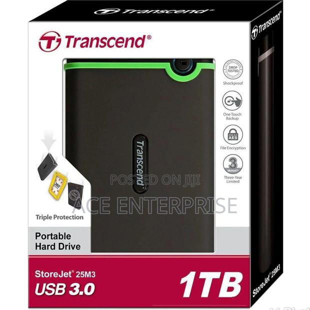 Trascend 1 Tb Portable Hand Drive - main view