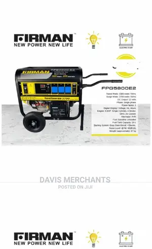 3300 Watts Firman Power Generator