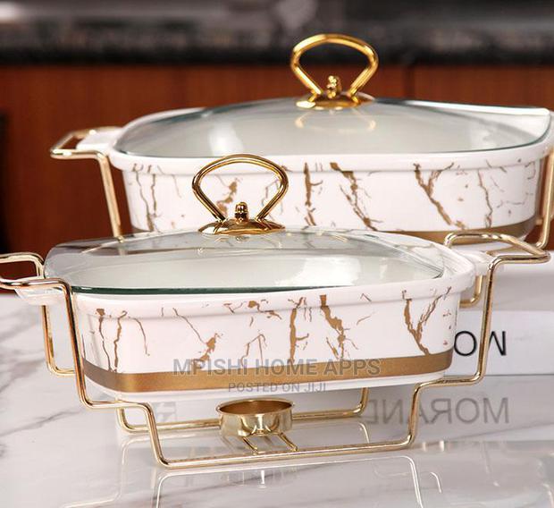 3pcs Rectangular Ceramic Food Warmers - thumbnail 5