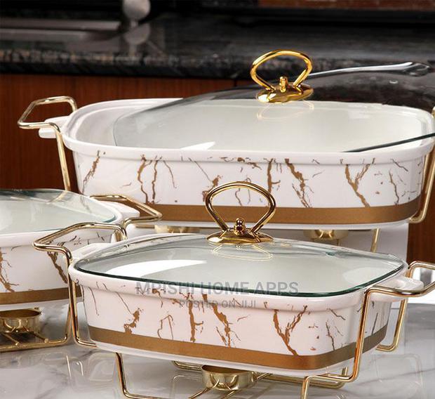 3pcs Rectangular Ceramic Food Warmers - thumbnail 6