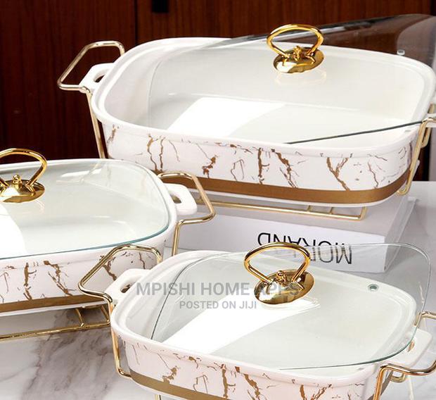 3pcs Rectangular Ceramic Food Warmers - thumbnail 7