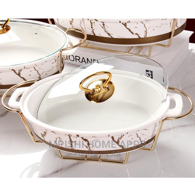 3pcs Ceramic Food Warmer Oval - thumbnail 2