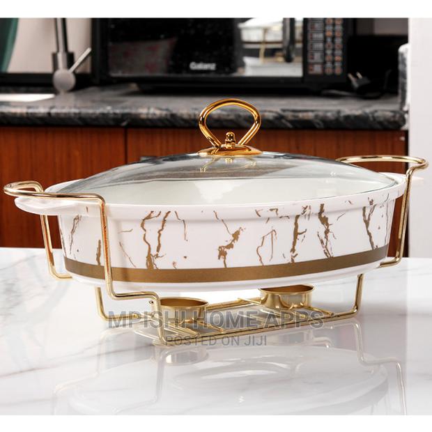 3pcs Ceramic Food Warmer Oval - thumbnail 5